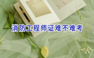 消防工程师证难不难考