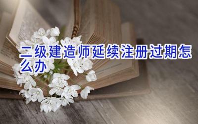 二级建造师延续注册过期怎么办