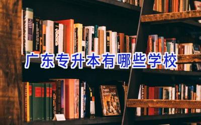 广东专升本有哪些学校