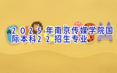 2025年南京传媒学院国际本科2+2招生专业