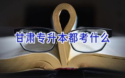 甘肃专升本都考什么