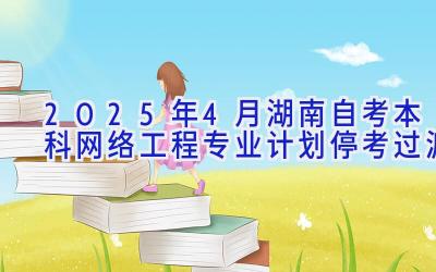 2025年4月湖南自考本科网络工程专业计划（停考过渡）