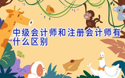 中级会计师和注册会计师有什么区别