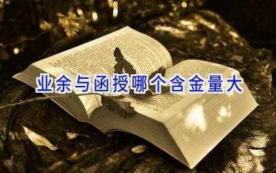 业余与函授哪个含金量大