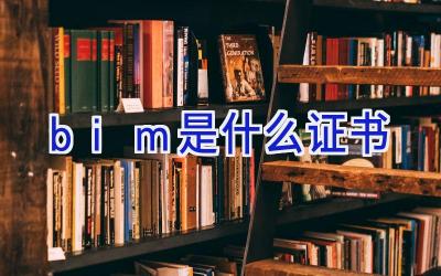 bim是什么证书
