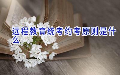 远程教育统考约考原则是什么