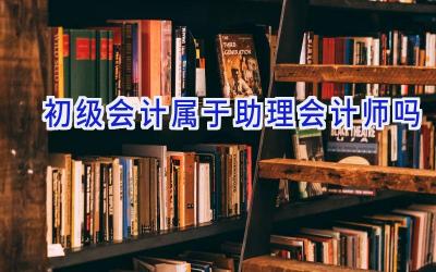 初级会计属于助理会计师吗