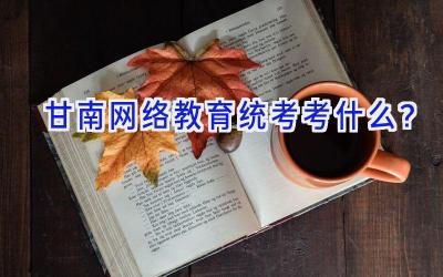 甘南网络教育统考考什么？