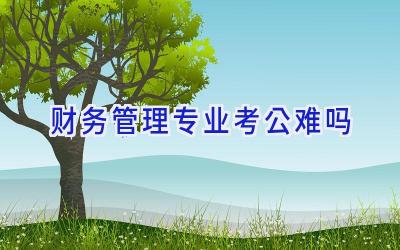 财务管理专业考公难吗