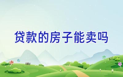 贷款的房子能卖吗