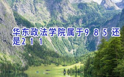 华东政法学院属于985还是211