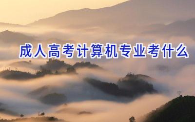 成人高考计算机专业考什么