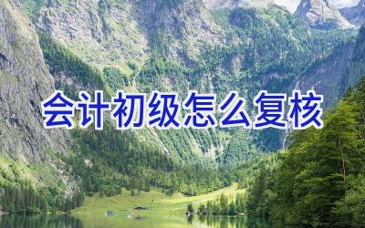 会计初级怎么复核
