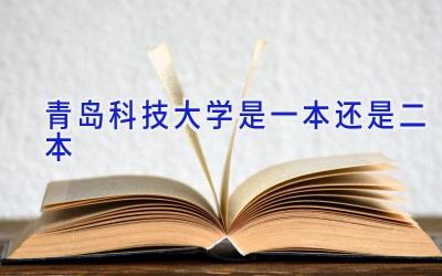 青岛科技大学是一本还是二本