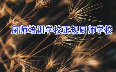 厨师培训学校正规厨师学校