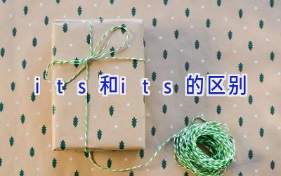 its和it's的区别