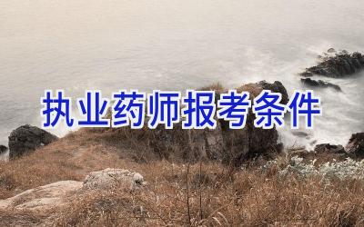 执业药师报考条件