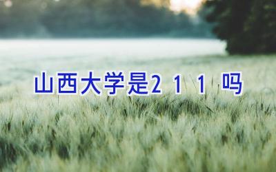 山西大学是211吗