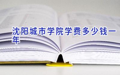 沈阳城市学院学费多少钱一年