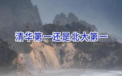 清华第一还是北大第一