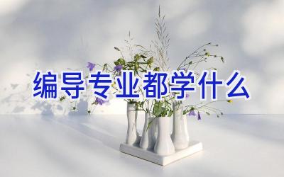 编导专业都学什么