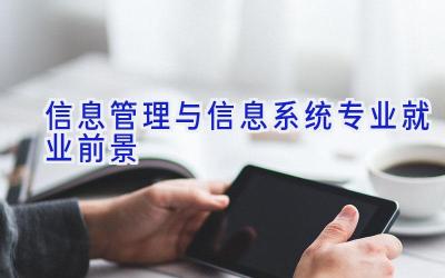 信息管理与信息系统专业就业前景