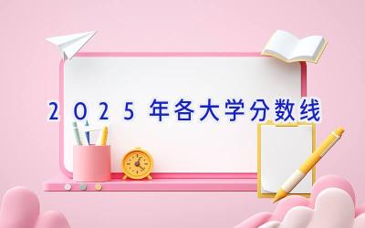 2025年各大学分数线
