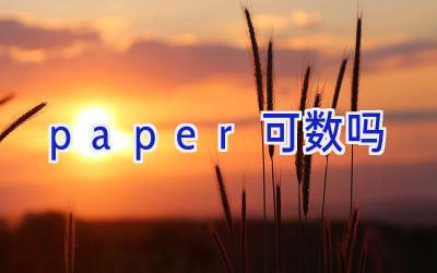 paper可数吗