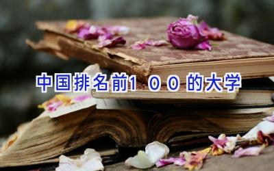 中国排名前100的大学