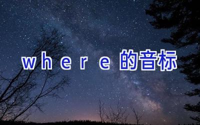 where的音标