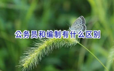 公务员和编制有什么区别