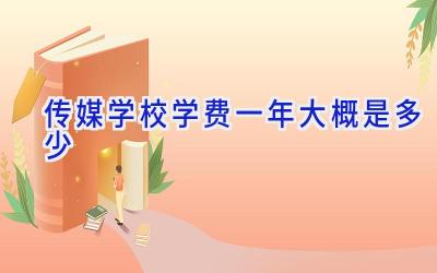 传媒学校学费一年大概是多少