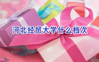 河北经贸大学什么档次