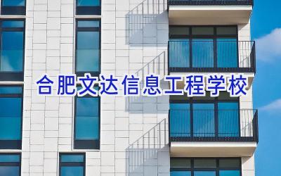 合肥文达信息工程学校