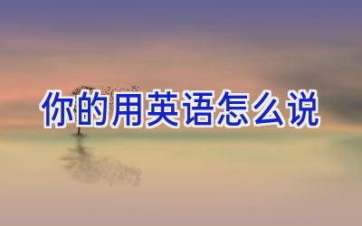 你的用英语怎么说