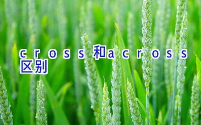 cross和across区别