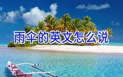 雨伞的英文怎么说