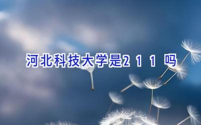 河北科技大学是211吗