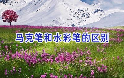 马克笔和水彩笔的区别