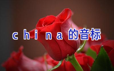 china的音标