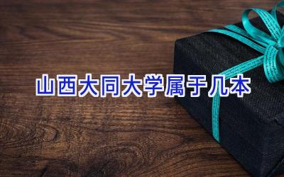 山西大同大学属于几本