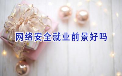 网络安全就业前景好吗