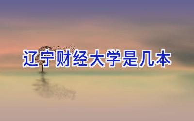 辽宁财经大学是几本