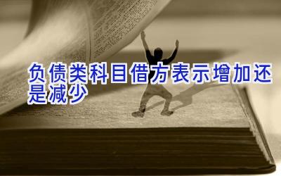 负债类科目借方表示增加还是减少