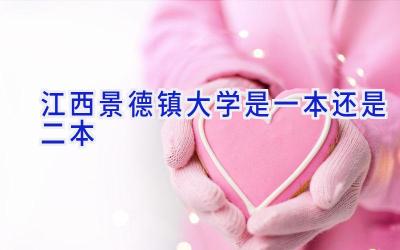 江西景德镇大学是一本还是二本