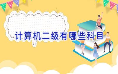 计算机二级有哪些科目