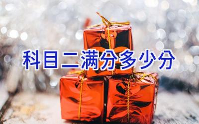 科目二满分多少分