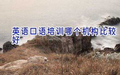 英语口语培训哪个机构比较好