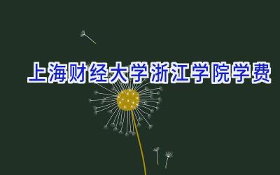 上海财经大学浙江学院学费