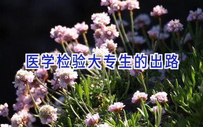 医学检验大专生的出路